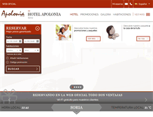 Tablet Screenshot of hotelapoloniasoria.com